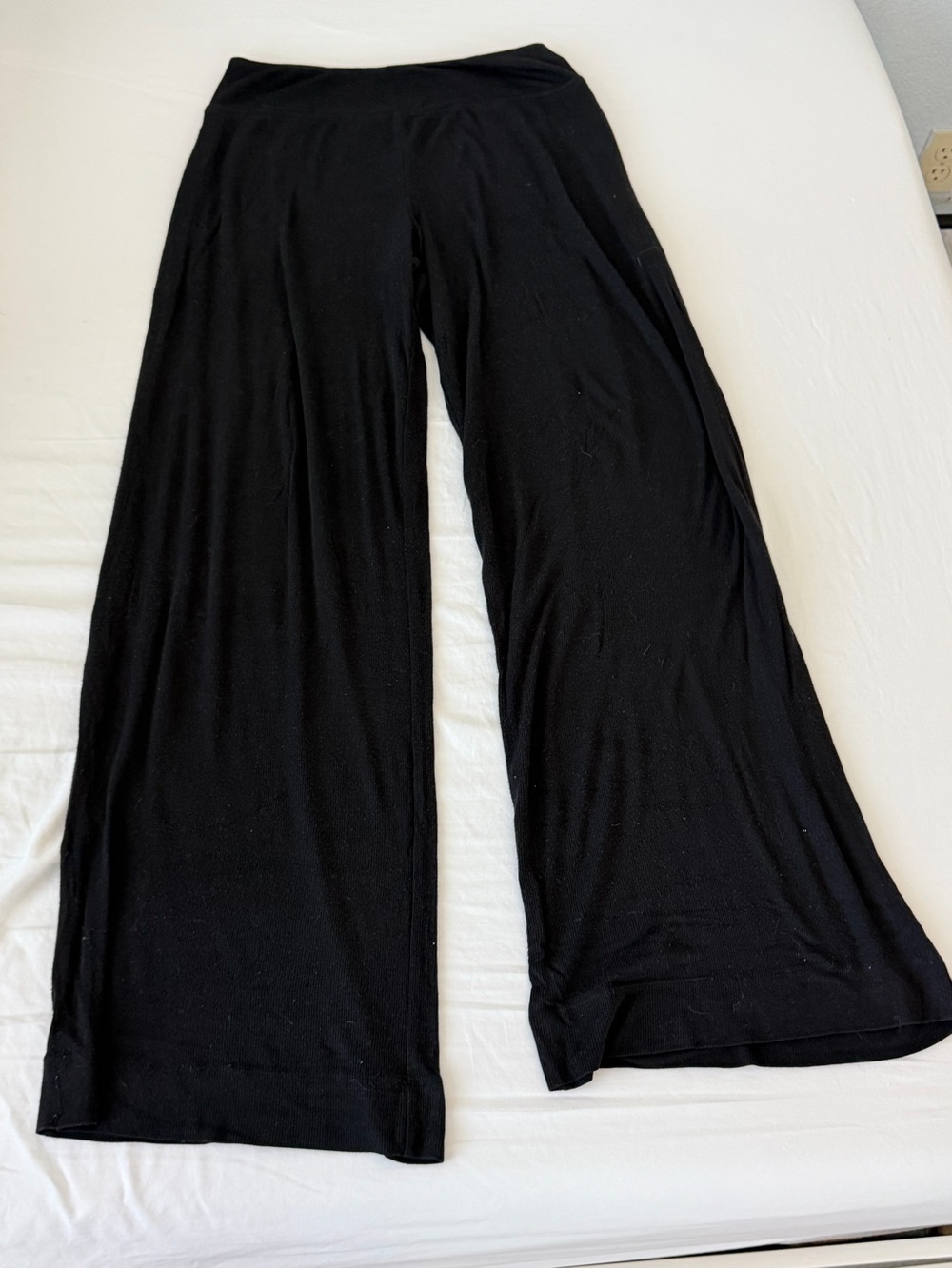 Athleta Black Wide Leg Knit Pants